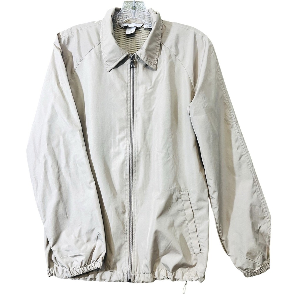 North End Ladies M All Climate Jacket Lightweight Golf Beige Full Zip